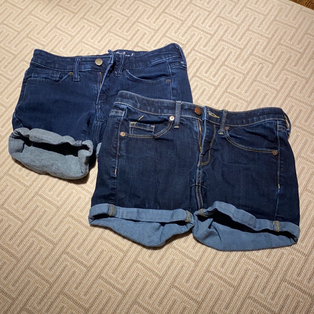 set of 2 denim shorts